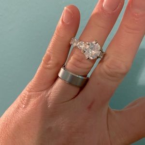 Cubic Zirconia Engagement Ring